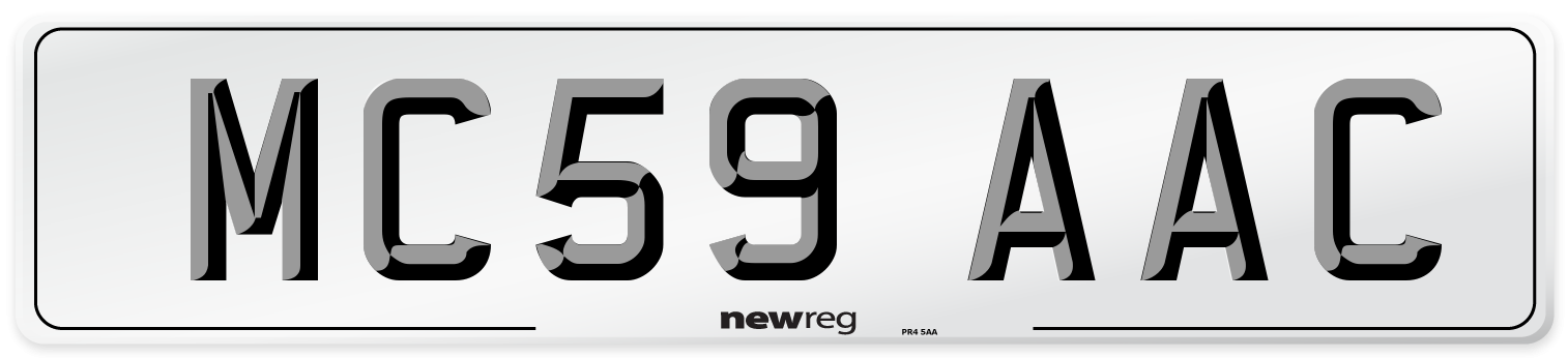 MC59 AAC Number Plate from New Reg